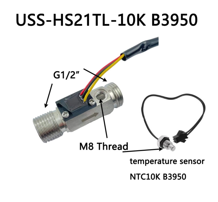USS-HS21TLT不锈钢4分66cm水流量传感器1-30L/min