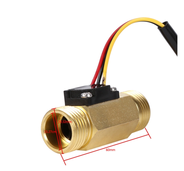 6cm水流量传感器USC-HS21TH铜4分1-30L/min